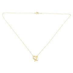 Tiffany & Co. Paloma Picasso Loving Heart Pendant Necklace 18 Karat Yellow Gold