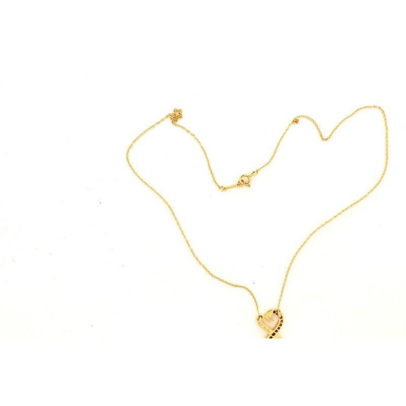 Tiffany & Co. Paloma Picasso Loving Heart Pendant Necklace 18 Karat Yellow Gold In Good Condition For Sale In New York, NY