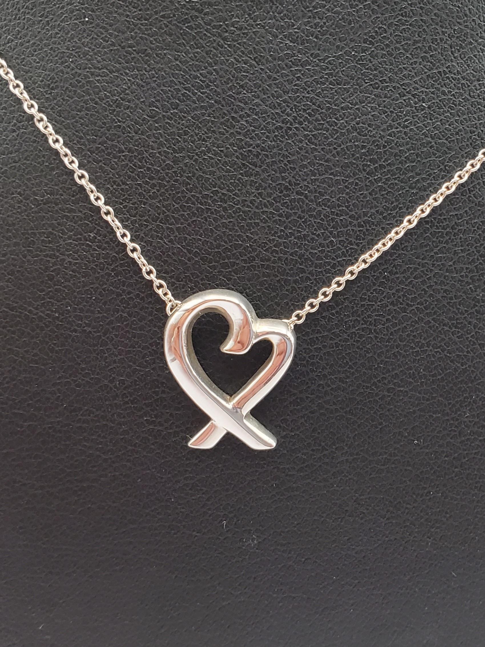 Contemporary Tiffany & Co. Paloma Picasso Loving Heart Pendant Sterling Silver