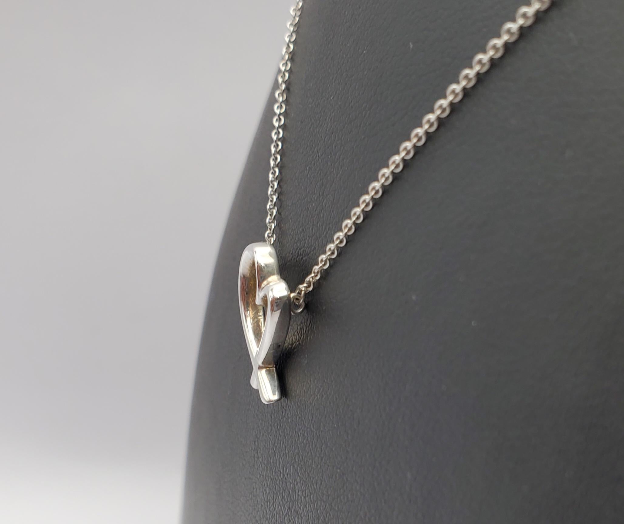 Women's or Men's Tiffany & Co. Paloma Picasso Loving Heart Pendant Sterling Silver