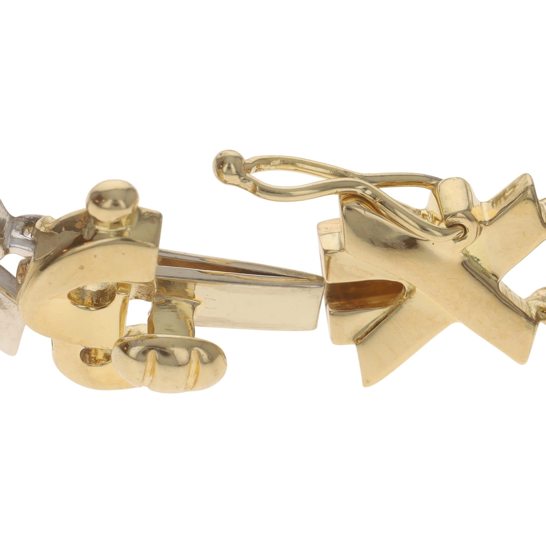 Tiffany & Co. Paloma Picasso Pulsera de eslabones Corazones enamorados Oro 925 18k en venta 5