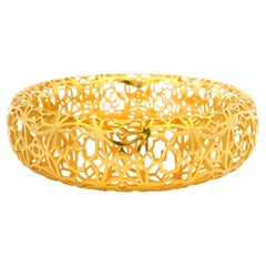 Tiffany & Co. Paloma Picasso Marrakesh 18k Gold Open Work Bangle Bracelet