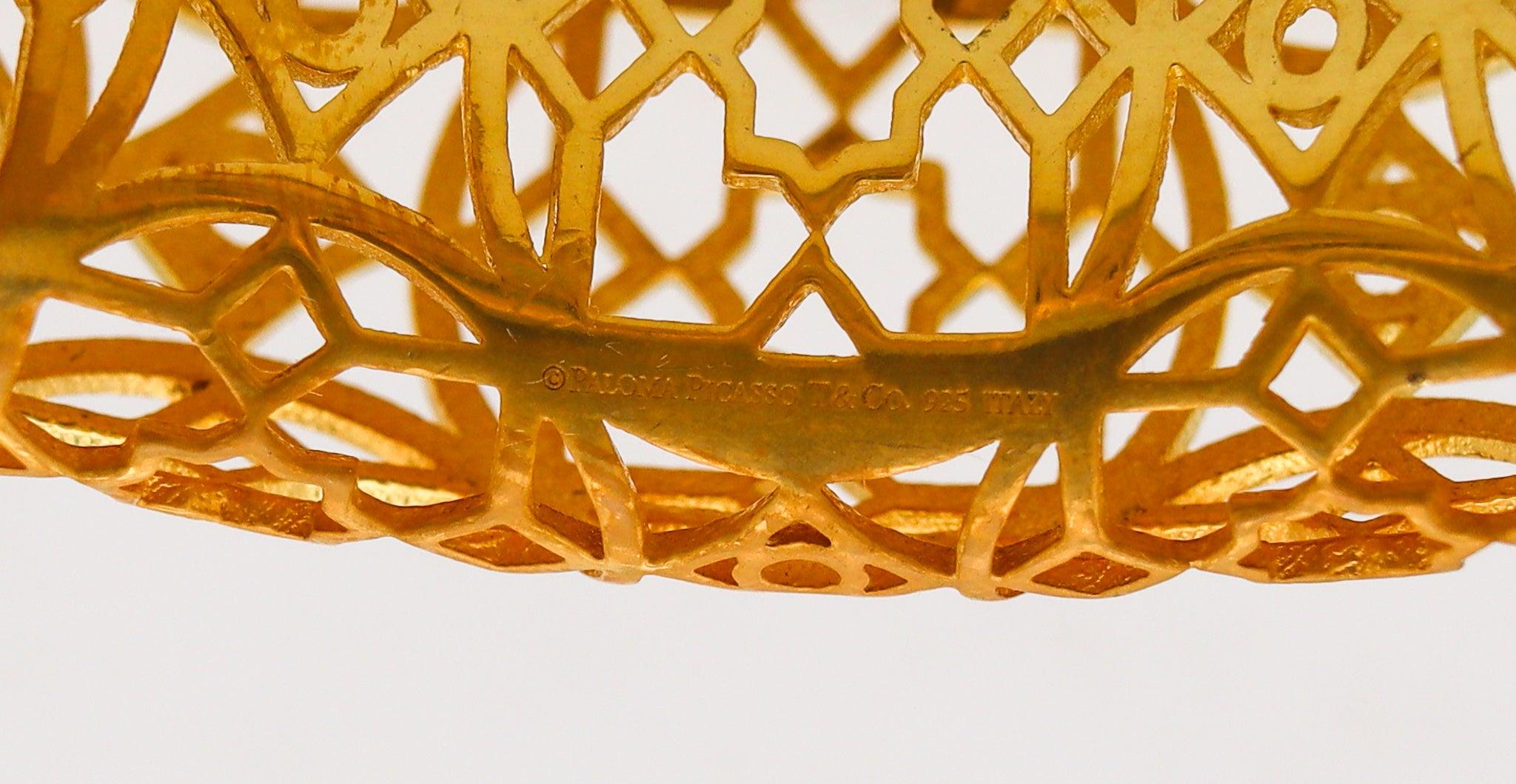 Women's TIFFANY & CO. Paloma Picasso Marrakesh Bangle Bracelet 18Kt Vermeil On Sterling