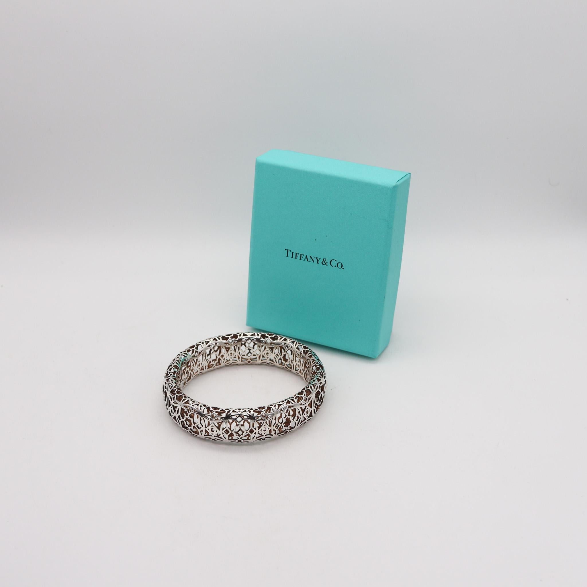 Modernist Tiffany & Co. Paloma Picasso Marrakesh Bangle Bracelet In .925 Sterling Silver For Sale