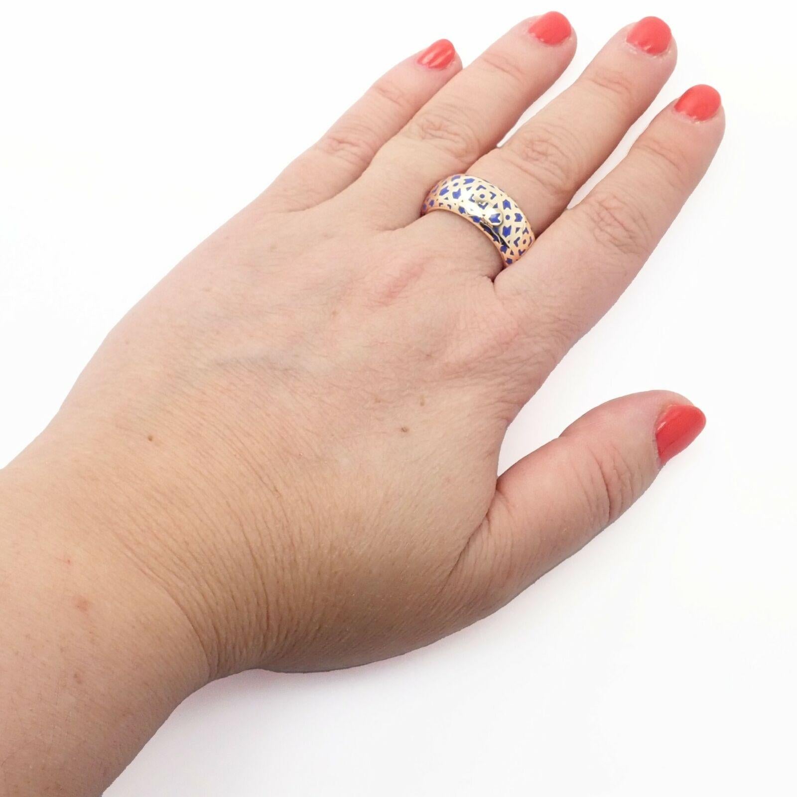 tiffany and co blue enamel ring
