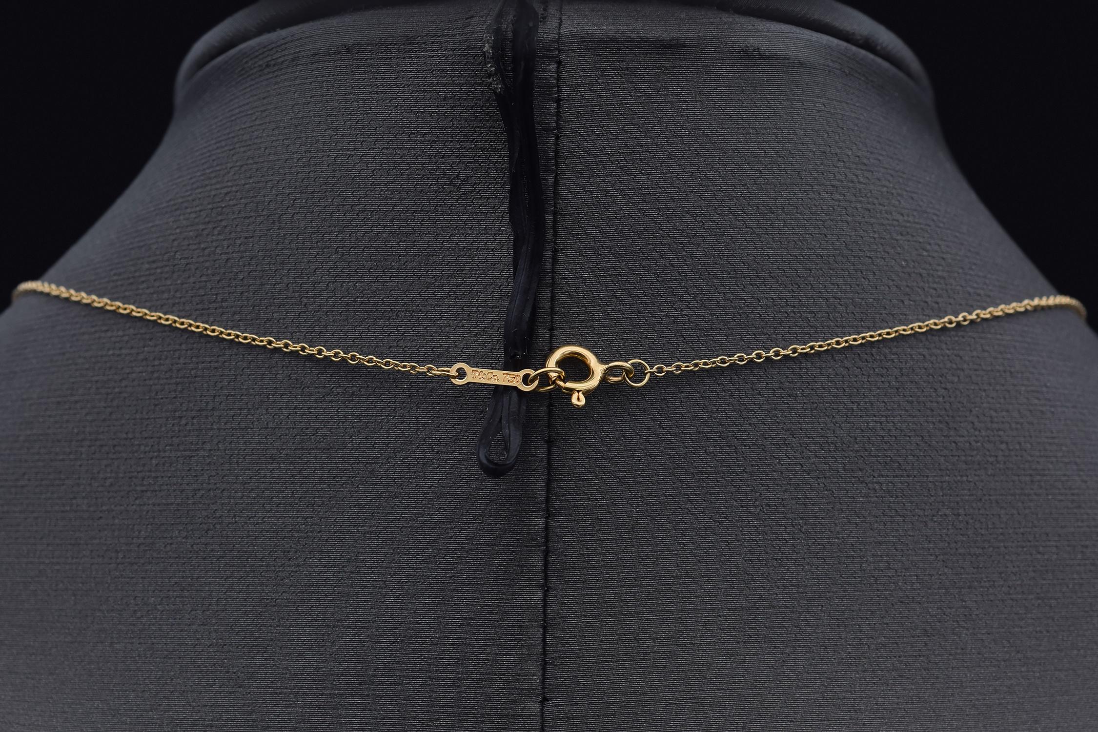 Tiffany & Co. Paloma Picasso Marrakesh Yellow Gold Pendant Necklace In Good Condition For Sale In New York, NY