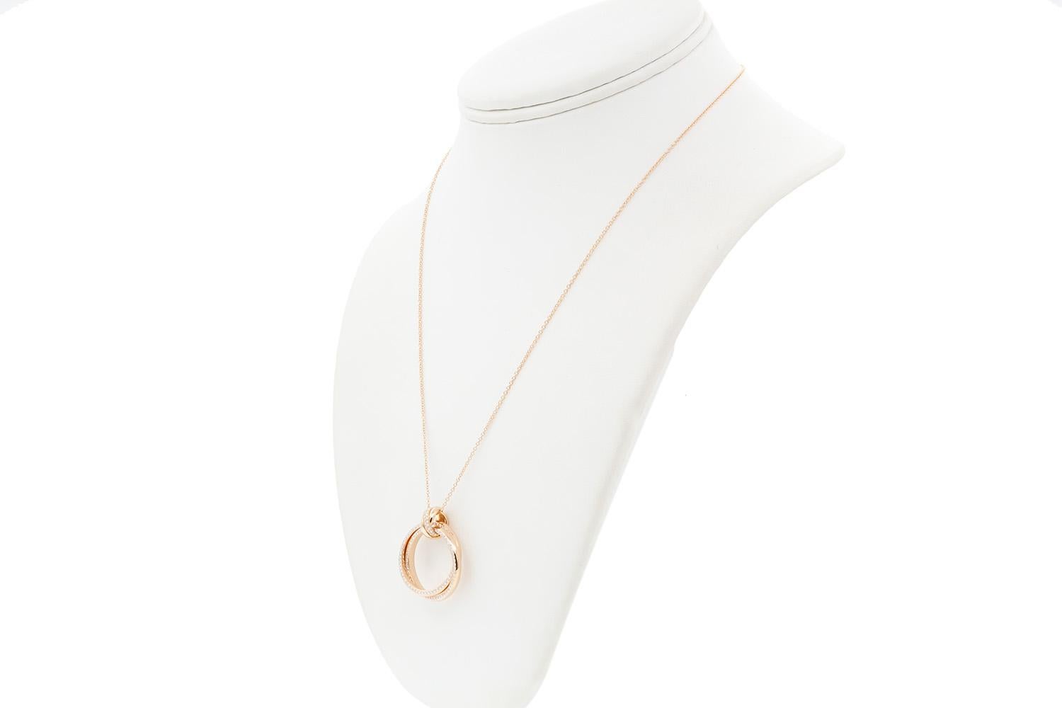 Tiffany & Co. Paloma Picasso Melody Circle Pendant 18k Rose Gold & Diamonds 7