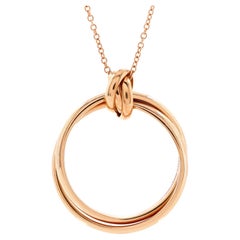Tiffany & Co. Paloma Picasso Melody Circle Pendant Necklace 18k Rose Gold