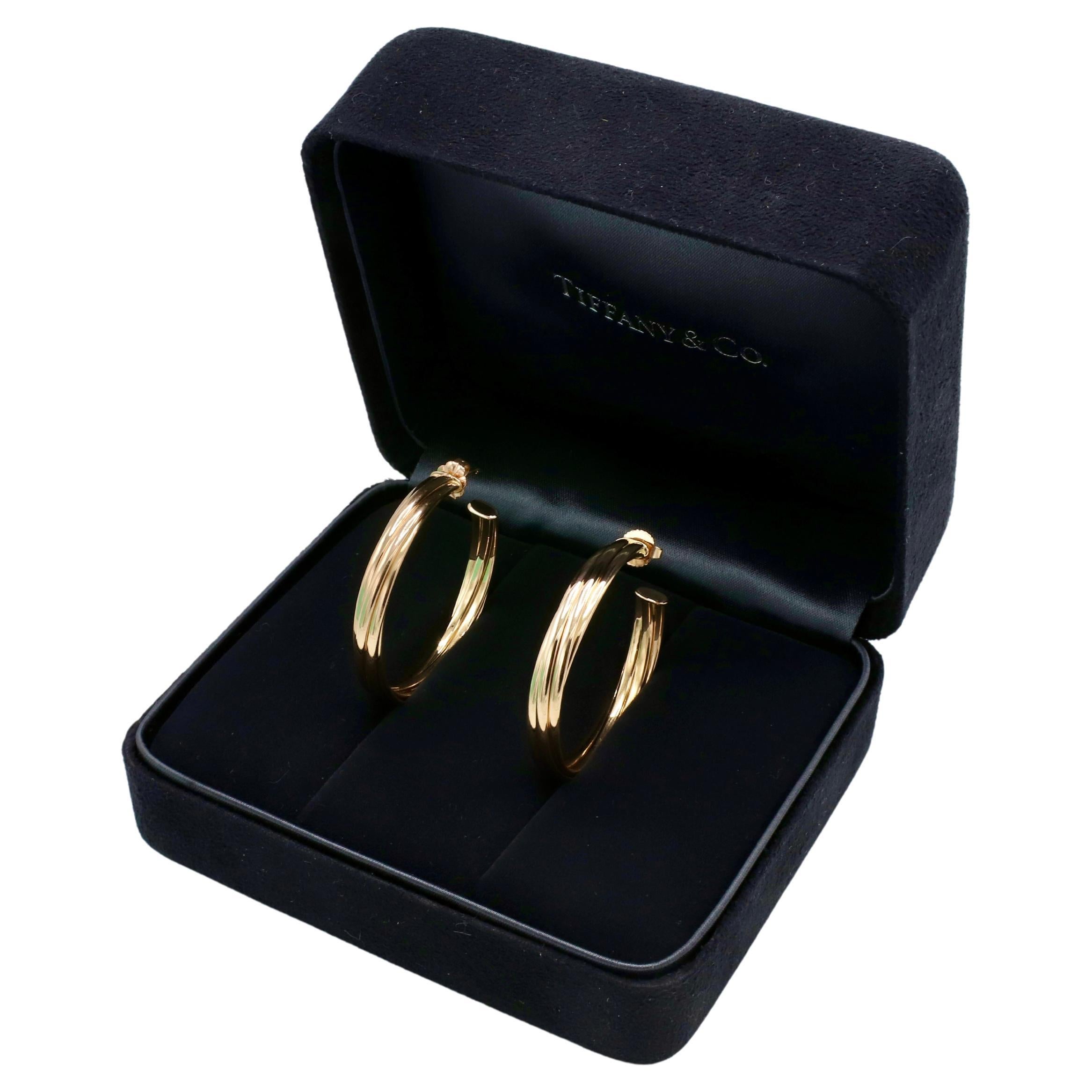 Modern Tiffany & Co. Paloma Picasso Melody Hoop Earring in 18K Rose Gold