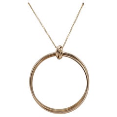 Tiffany & Co. Paloma Picasso Melody Rose Gold Large Circle Pendant Necklace