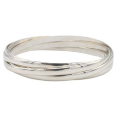 Tiffany & Co. Paloma Picasso Melody Silver 5-Band Rolling Bangle Bracelet