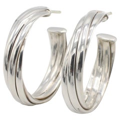 Tiffany & Co. Paloma Picasso Melody Sterling Silver Hoop Earrings