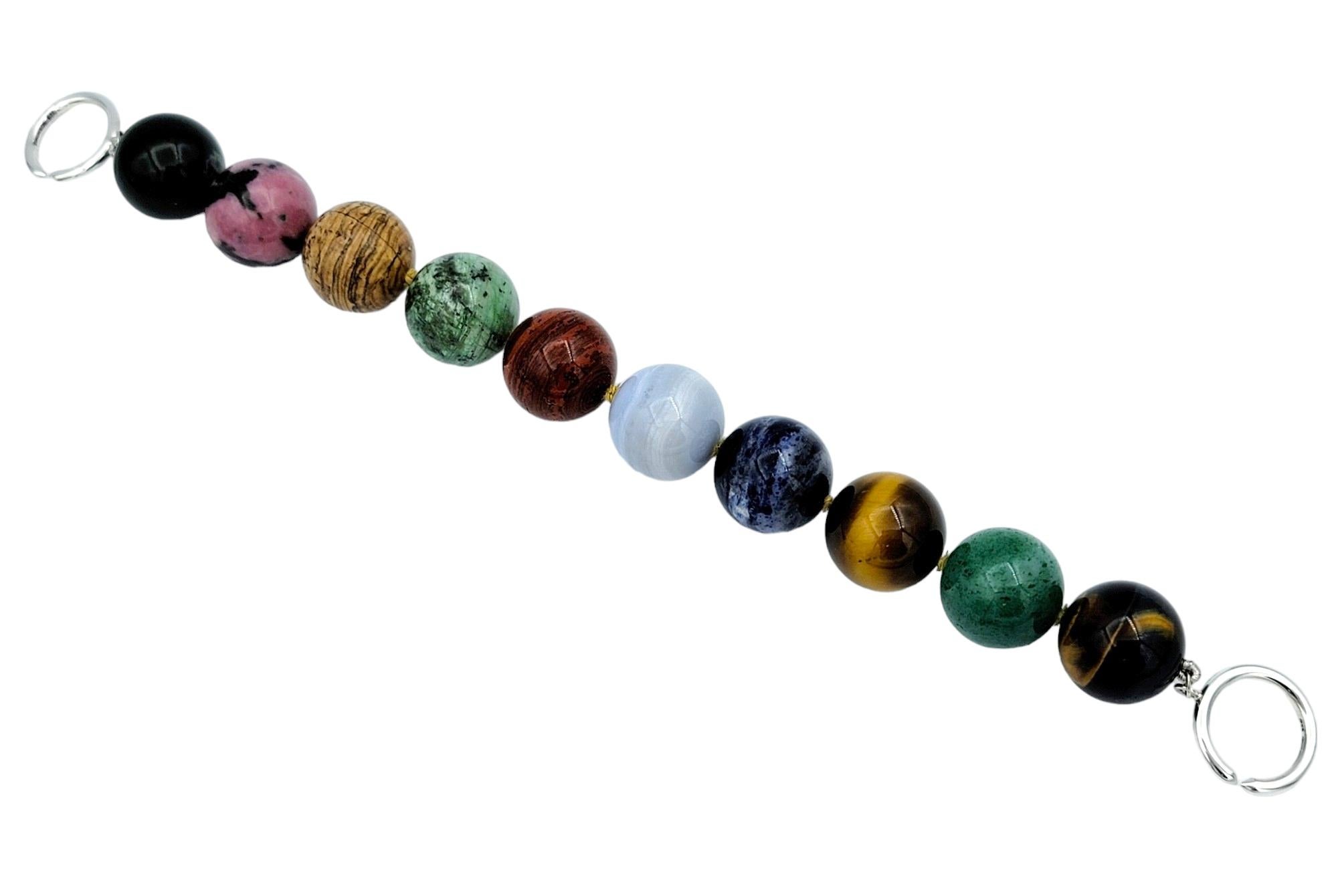 Contemporary Tiffany & Co. Paloma Picasso Multi-Gemstone Beaded Bracelet in Sterling Silver For Sale