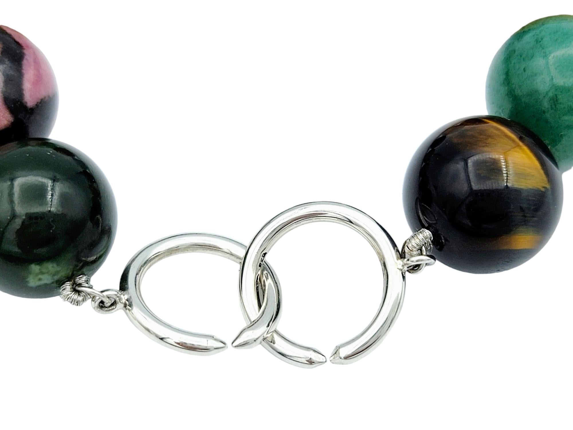 Women's Tiffany & Co. Paloma Picasso Multi-Gemstone Beaded Bracelet in Sterling Silver For Sale