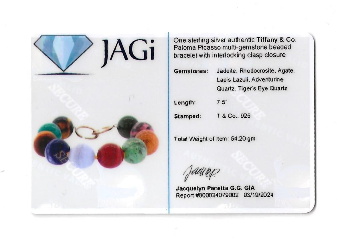 Tiffany & Co. Bracelet de perles multi-pierres Paloma Picasso en argent sterling en vente 3