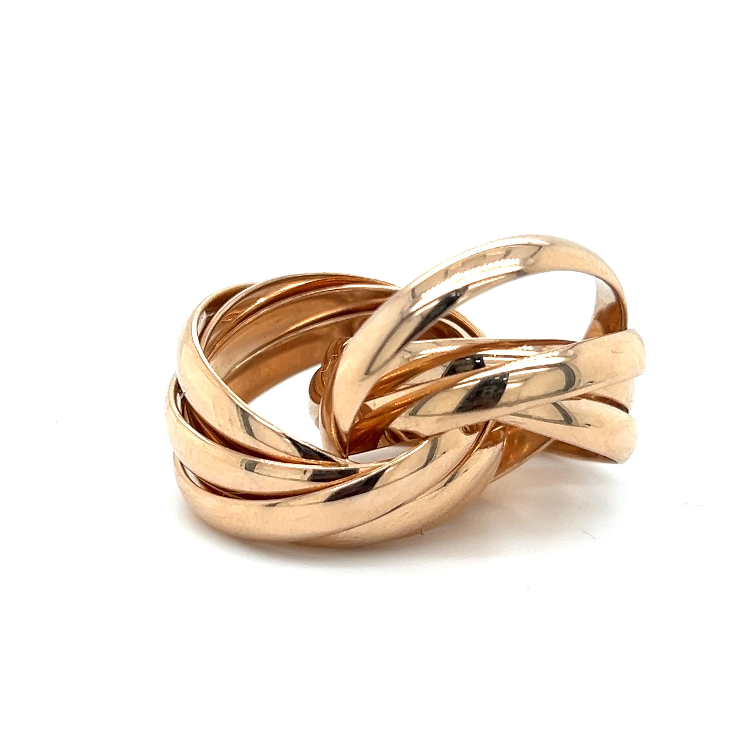 Contemporain Tiffany & Co. Paloma Picasso, bague à neuf anneaux en or rose 18 carats  en vente