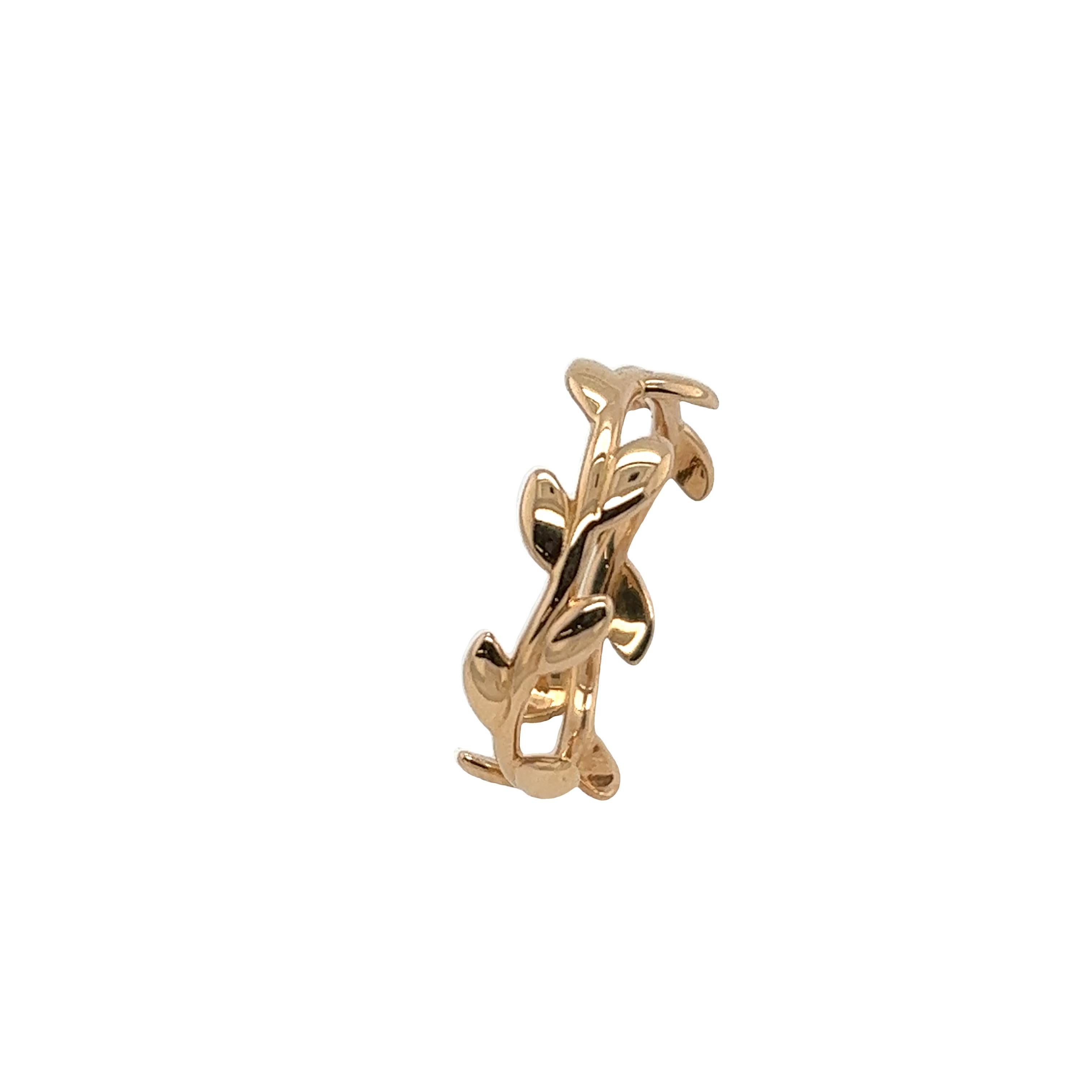  Tiffany & Co Paloma Picasso Bracelet feuille d'olivier en or rose 18 carats Unisexe 