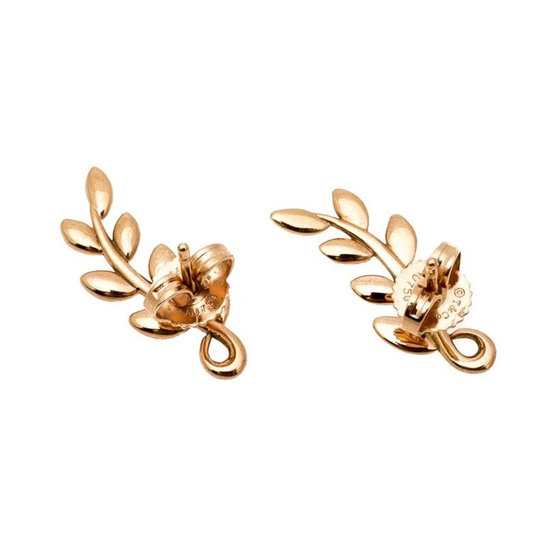 tiffany and co olive leaf climber earrings