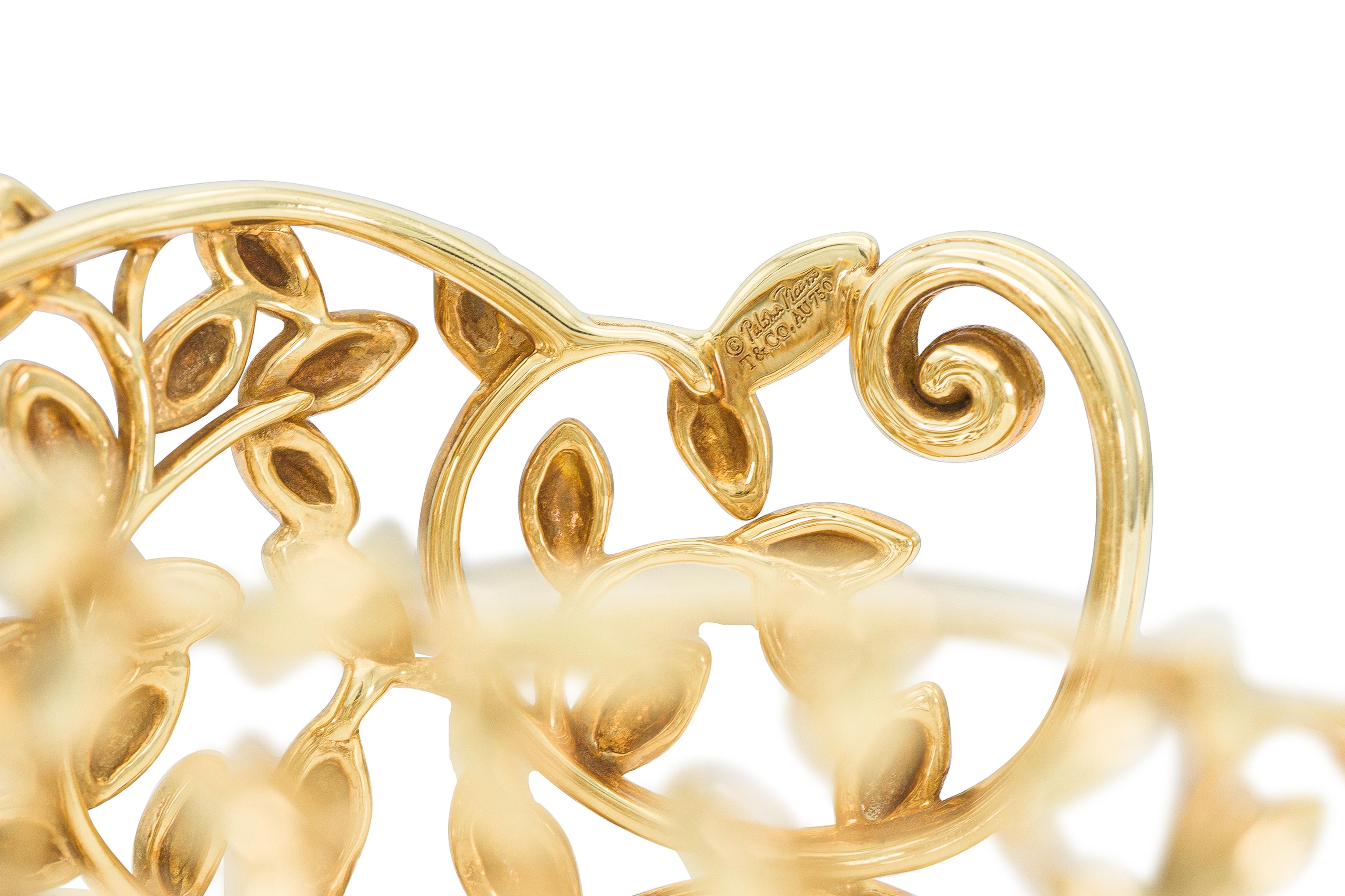 Tiffany & Co. Manchette Paloma Picasso en forme de feuille d'olivier Pour femmes en vente