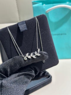 Tiffany & Co. Paloma Picasso Olive Leaf Diamond Necklace