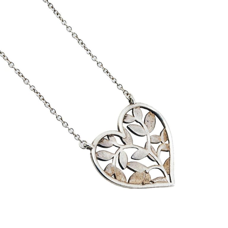 Tiffany and Co. Paloma Picasso Olive Leaf Heart Sterling Silver ...