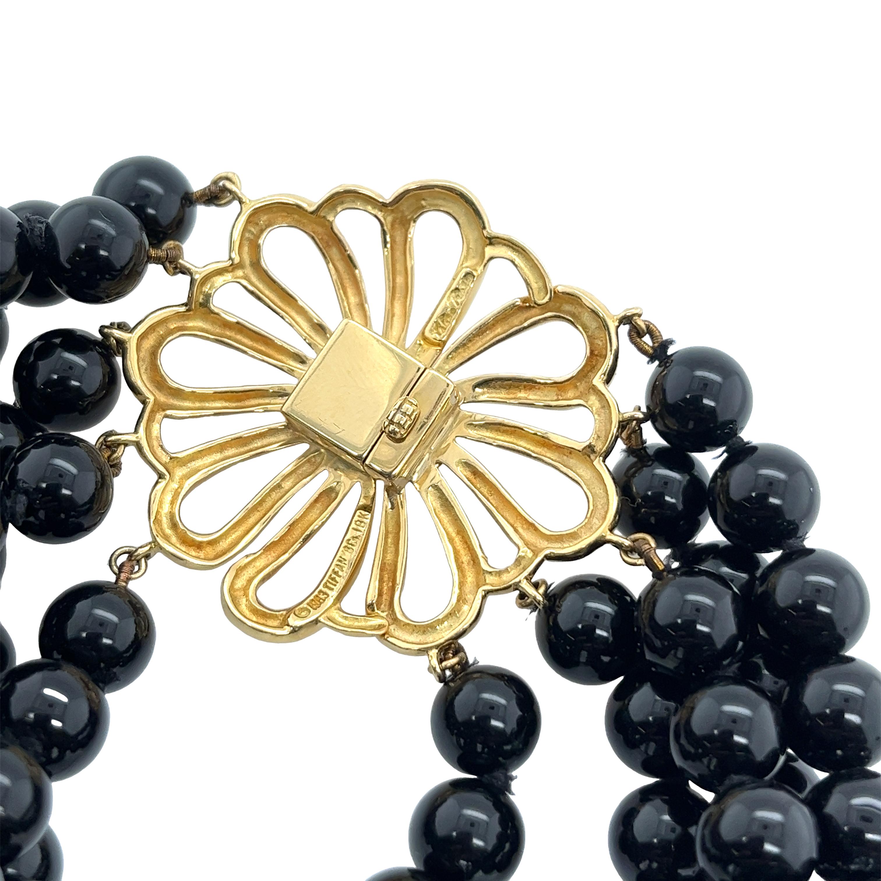 Bead Tiffany & Co. Paloma Picasso Onyx & Gold Necklace 14