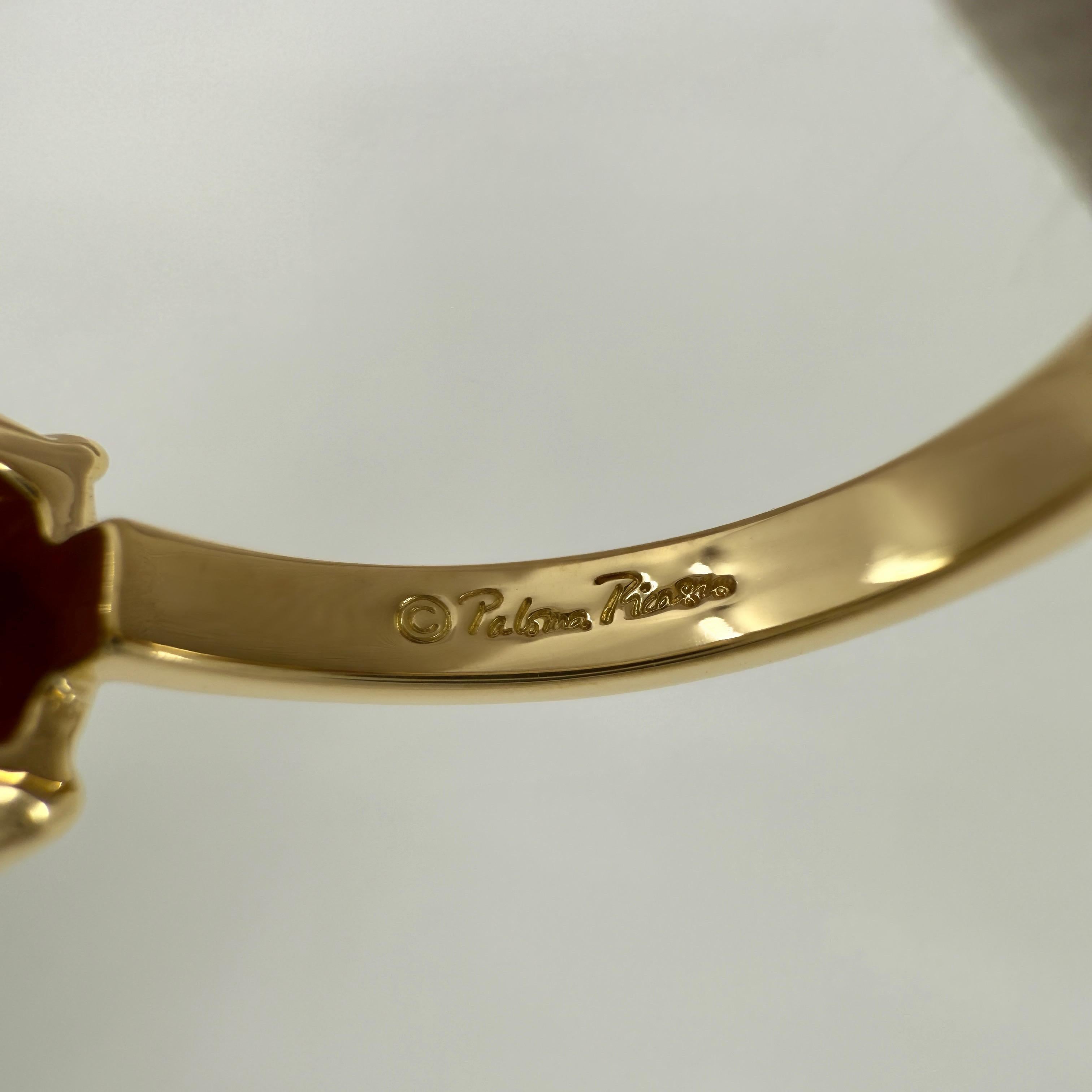 Tiffany & Co. Paloma Picasso Orange Chalcedony Sugar Stack Loaf 18k Gold Ring 7 en venta 2