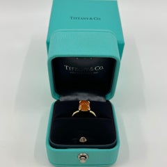 Tiffany & Co. Paloma Picasso Orange Chalcedony Sugar Stack Loaf 18k Gold Ring