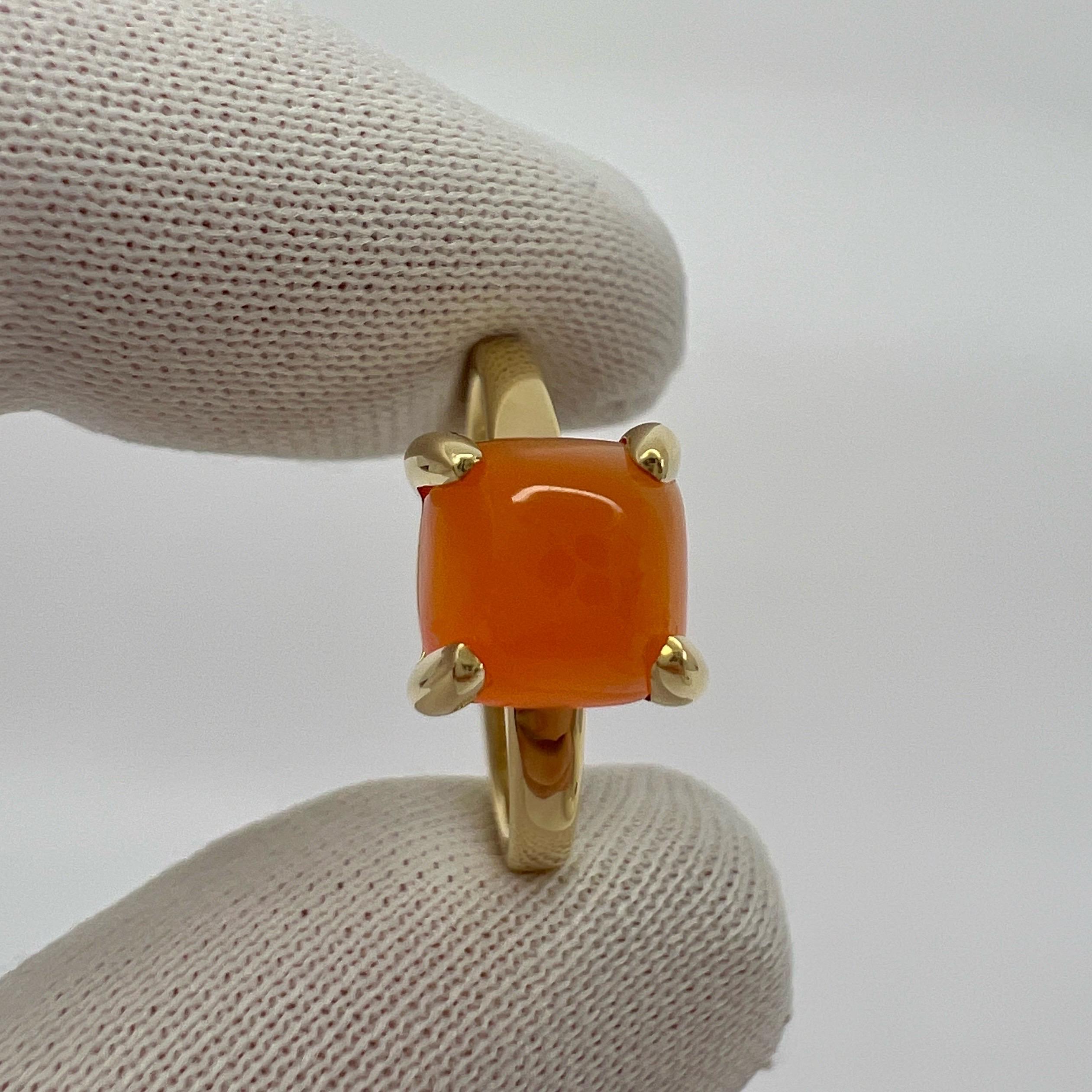 Women's or Men's Tiffany & Co. Paloma Picasso Orange Chalcedony Sugar Stack Loaf 18k Gold Ring For Sale