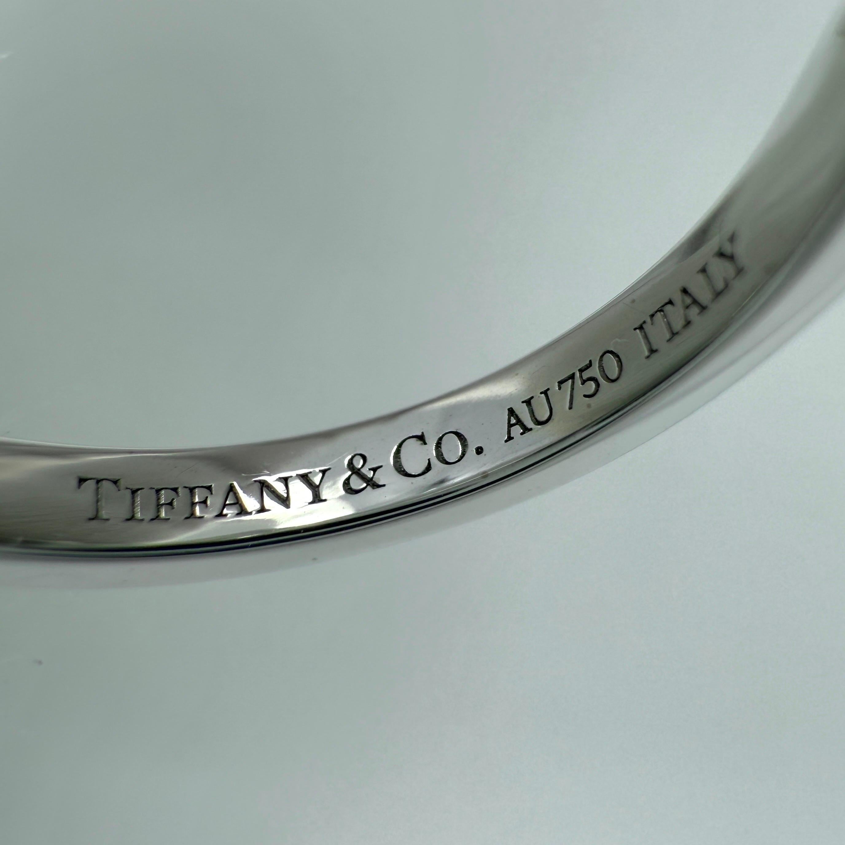 Tiffany & Co Paloma Picasso Pavé Blue Sapphire Sugar Stack 18k White Gold Ring For Sale 7