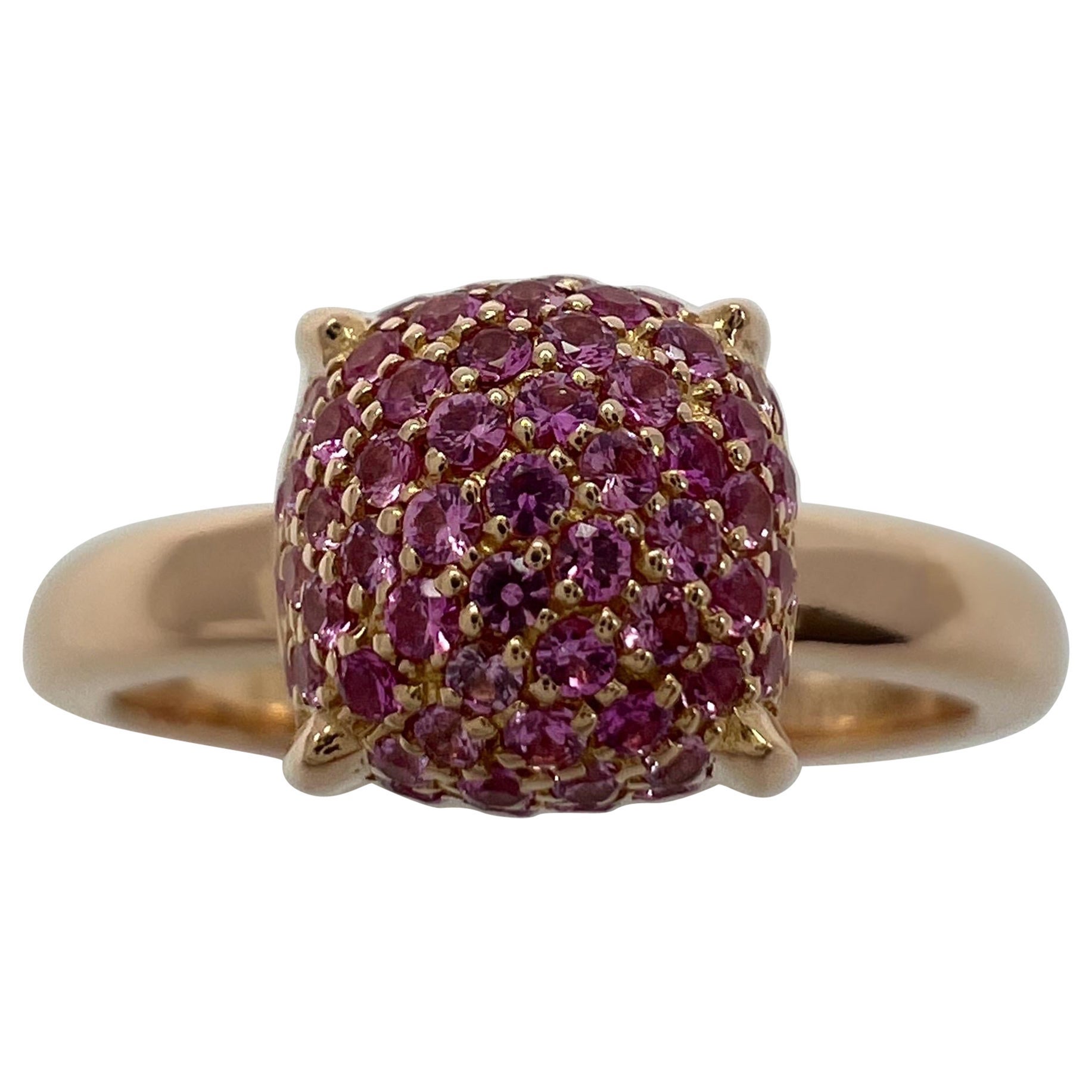 Tiffany & Co. Paloma Picasso Pavé Zafiro Rosa Sugar Stack Anillo Oro Rosa 18k 5