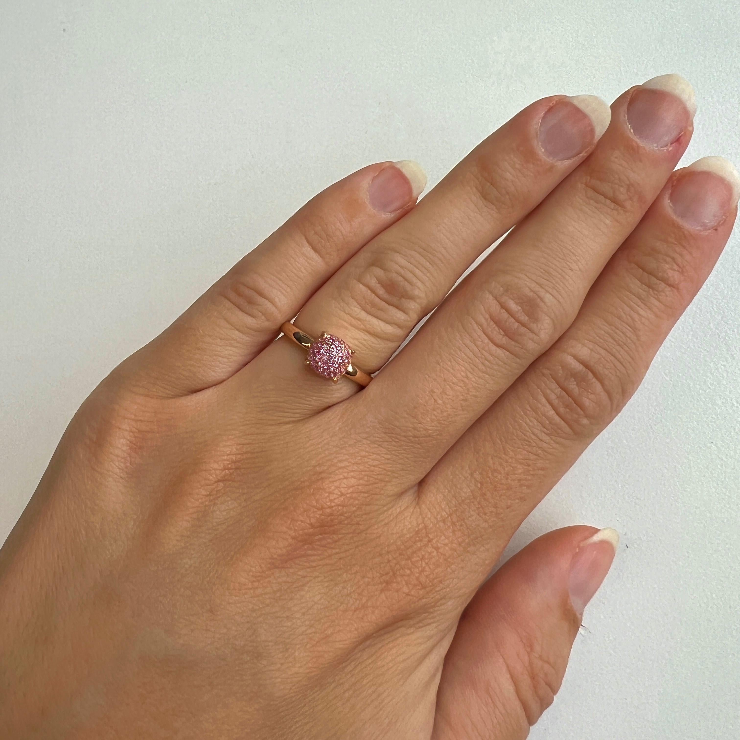 Tiffany & Co. Paloma Picasso Pavé Pink Sapphire Sugar Stack 18k Rose Gold Ring 4