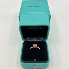 Tiffany & Co. Paloma Picasso Pavé Pink Sapphire Sugar Stack 18k Rose Gold Ring