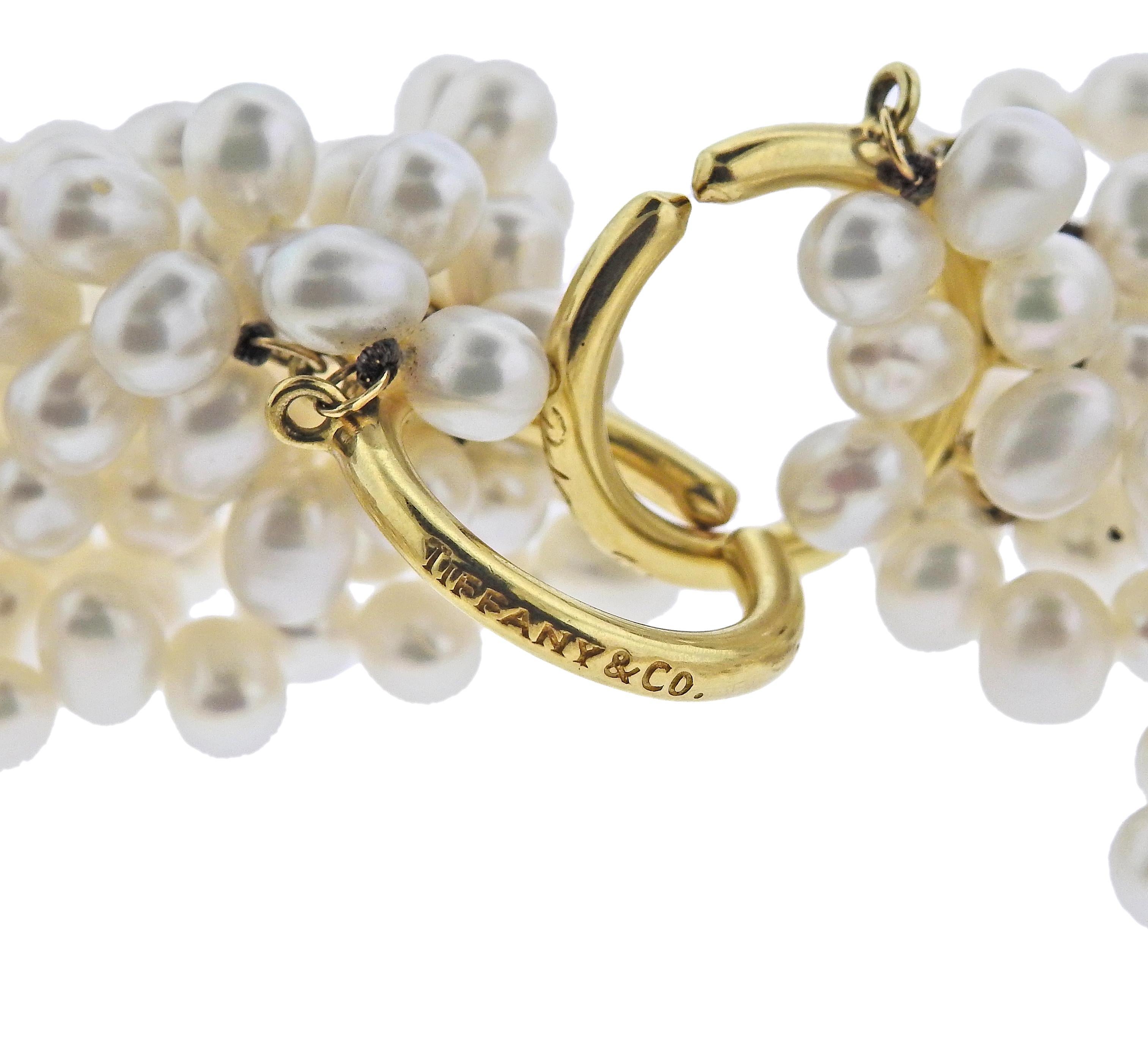 Paloma Picasso, Torsade-Halskette aus Gold mit Perlen (Rundschliff) im Angebot