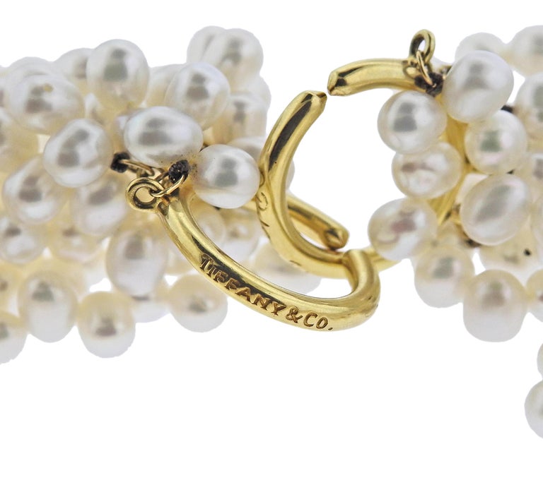 Tiffany and Co Paloma Picasso Pearl Gold Torsade Necklace For Sale at ...