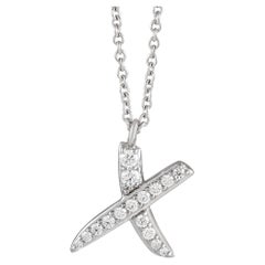 Tiffany & Co. Paloma Picasso Platinum 0.20 ct Diamond Graffiti X Necklace