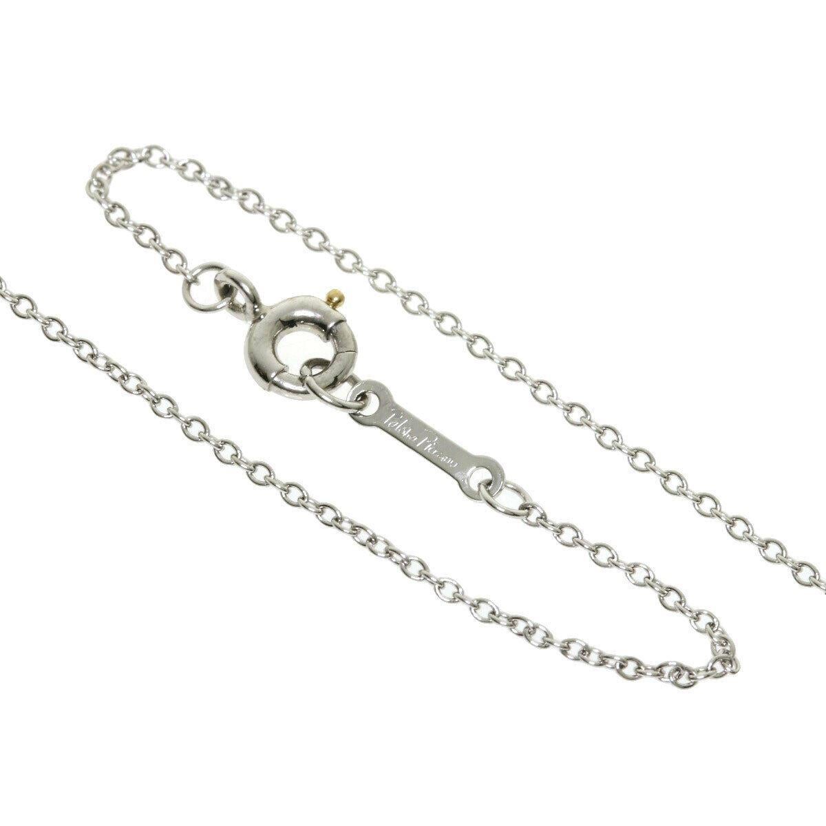 Women's TIFFANY & Co. Paloma Picasso Platinum Diamond X Pendant Necklace For Sale