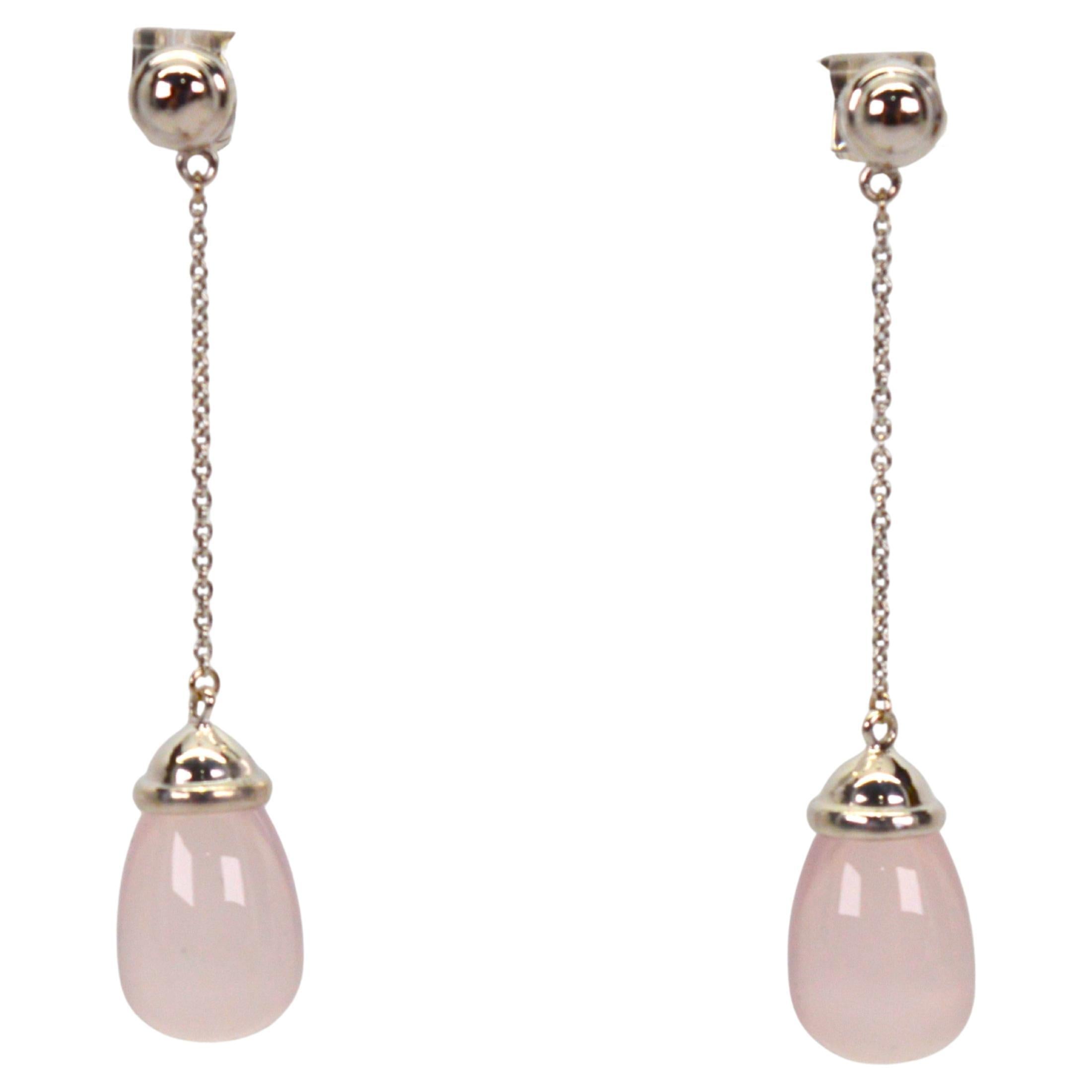 Tiffany 
Co. Paloma Picasso Rose Quartz Drop Earrings in vendita