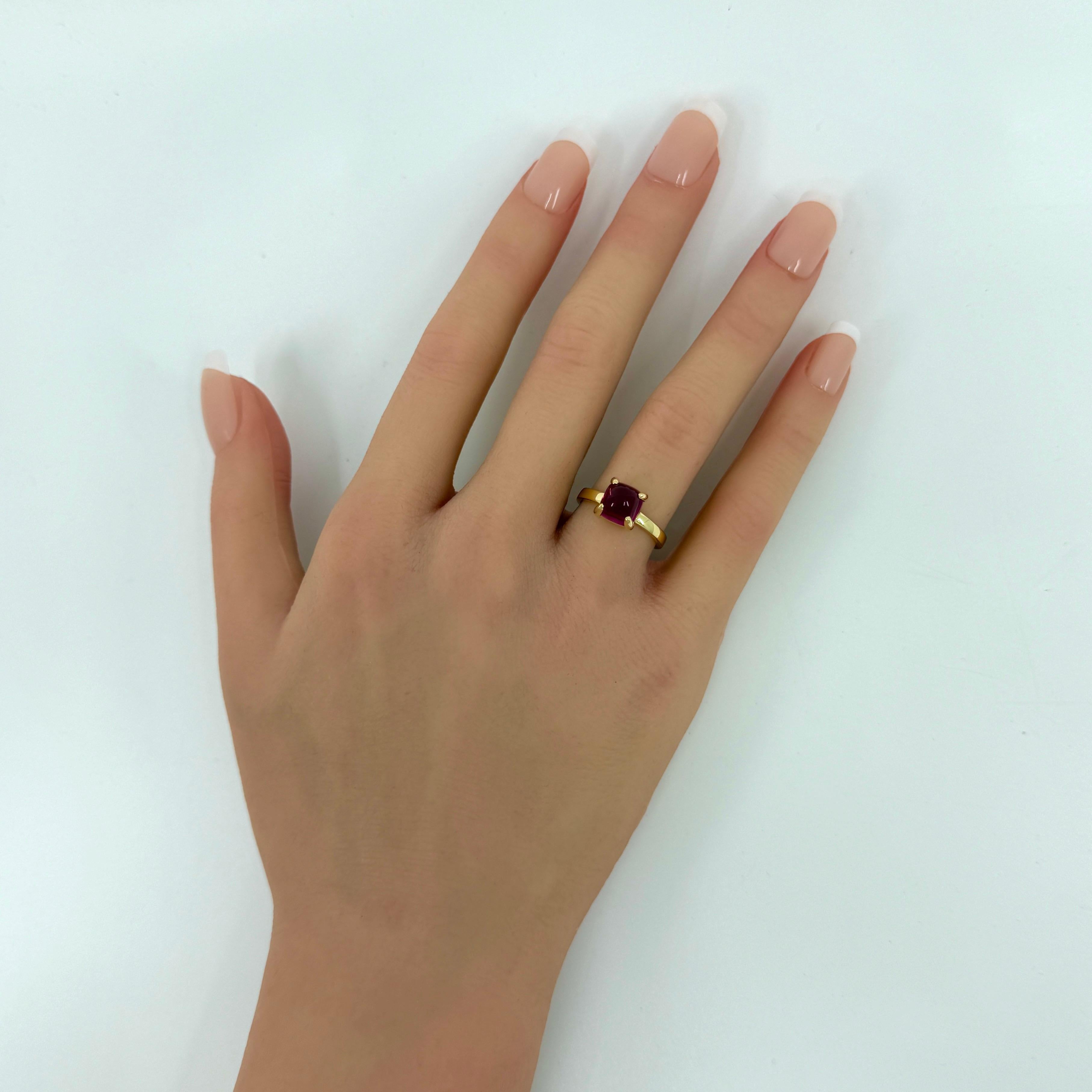 Tiffany & Co. Anello Paloma Picasso con tormalina rubellite e pila di zucchero in oro 18 ct. In condizioni ottime in vendita a Birmingham, GB