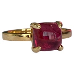 Tiffany & Co. Paloma Picasso Rubellite Tourmaline Sugar Stack Loaf 18k Gold Ring