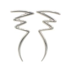 Tiffany & Co. Paloma Picasso Scribble ZigZag Sterling Silver Earrings