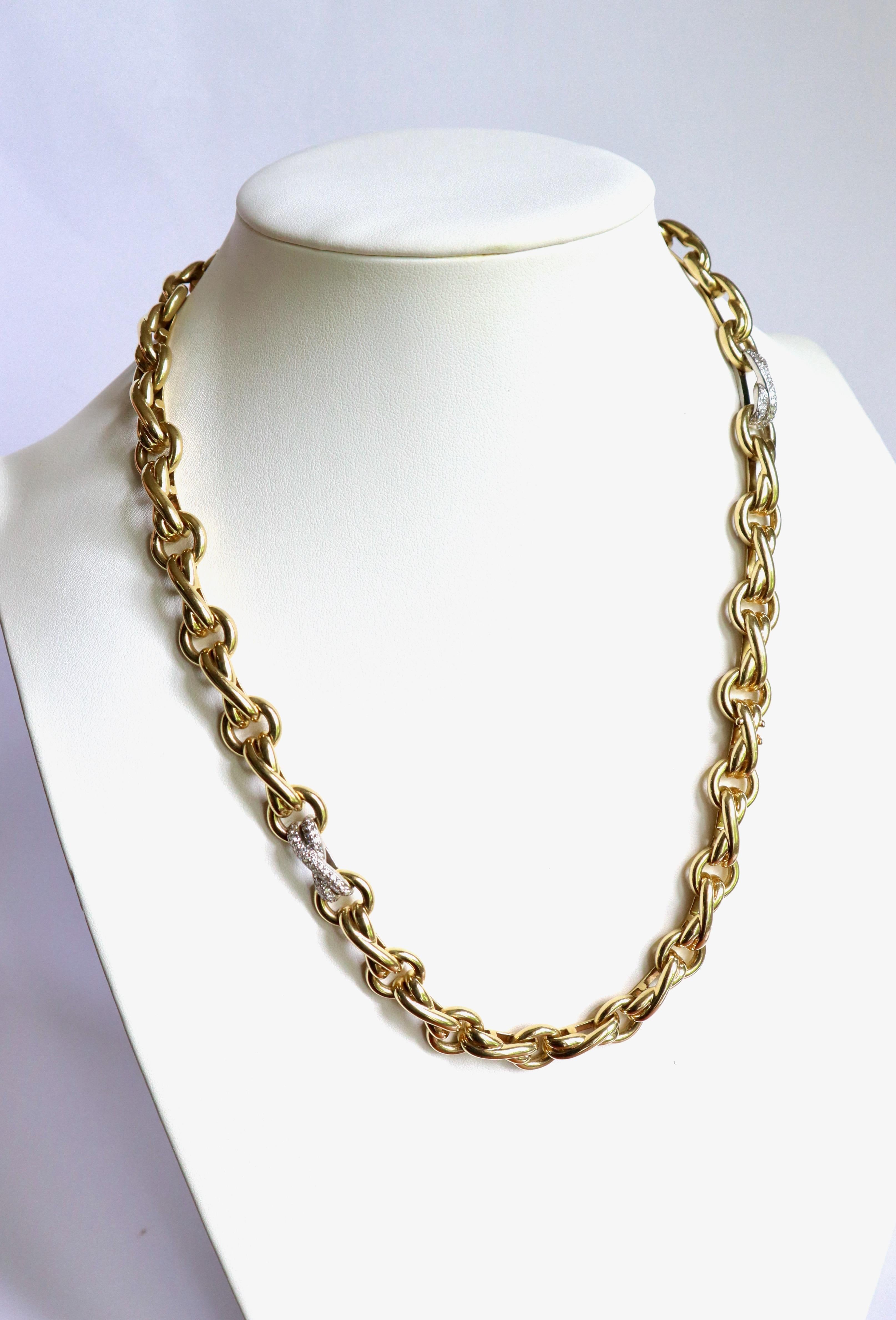 Paloma Picasso for Tiffany & Co. Set, bracciale e collana in oro 18 K. con diamanti in vendita 3