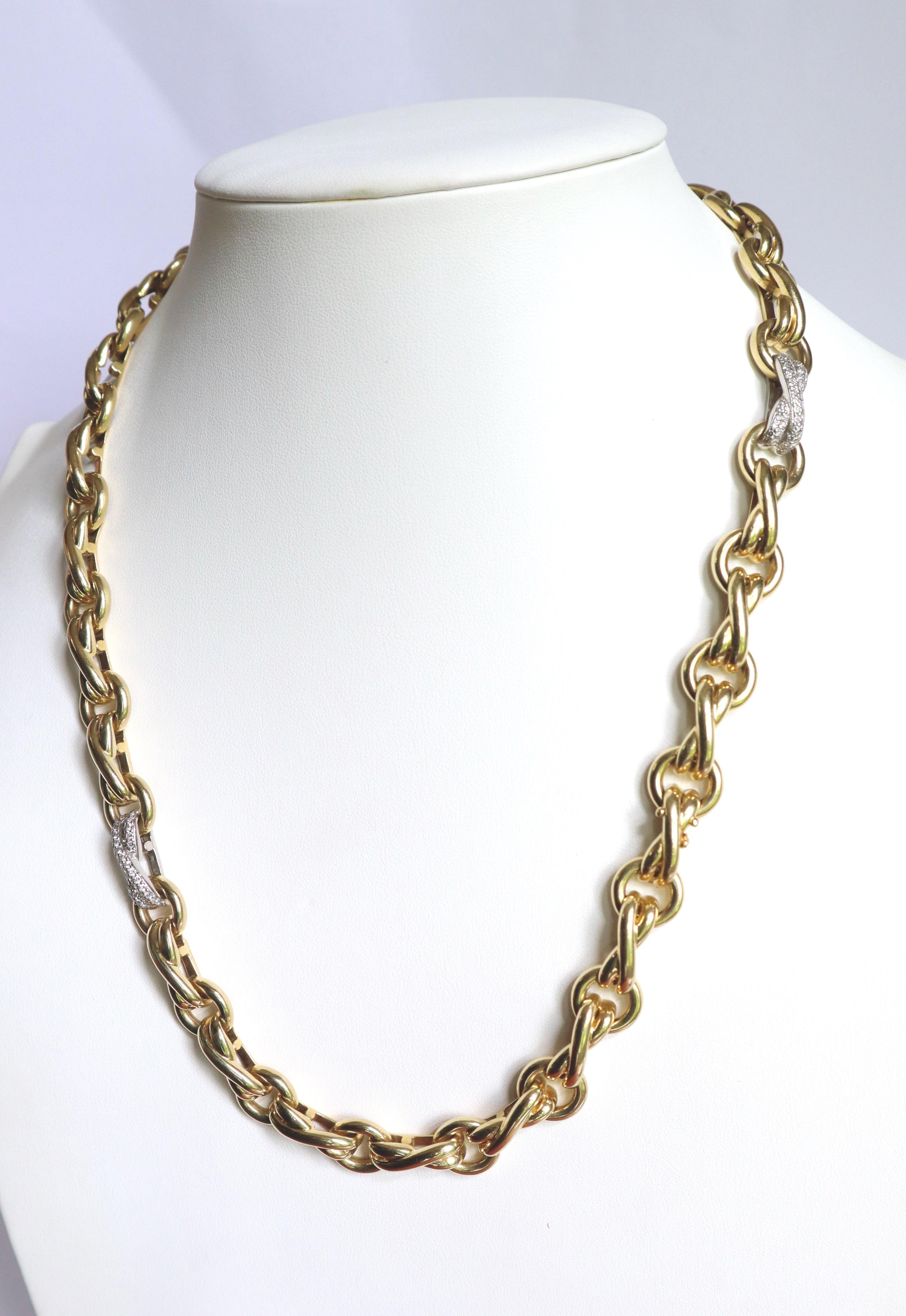 Paloma Picasso for Tiffany & Co. Set, bracciale e collana in oro 18 K. con diamanti in vendita 4