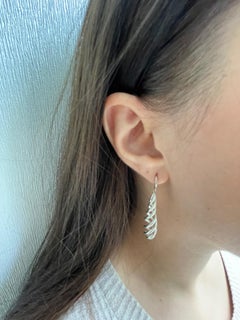 Tiffany & Co. Paloma Picasso Silver Venezia Luce Swirl Drop Dangle Earrings