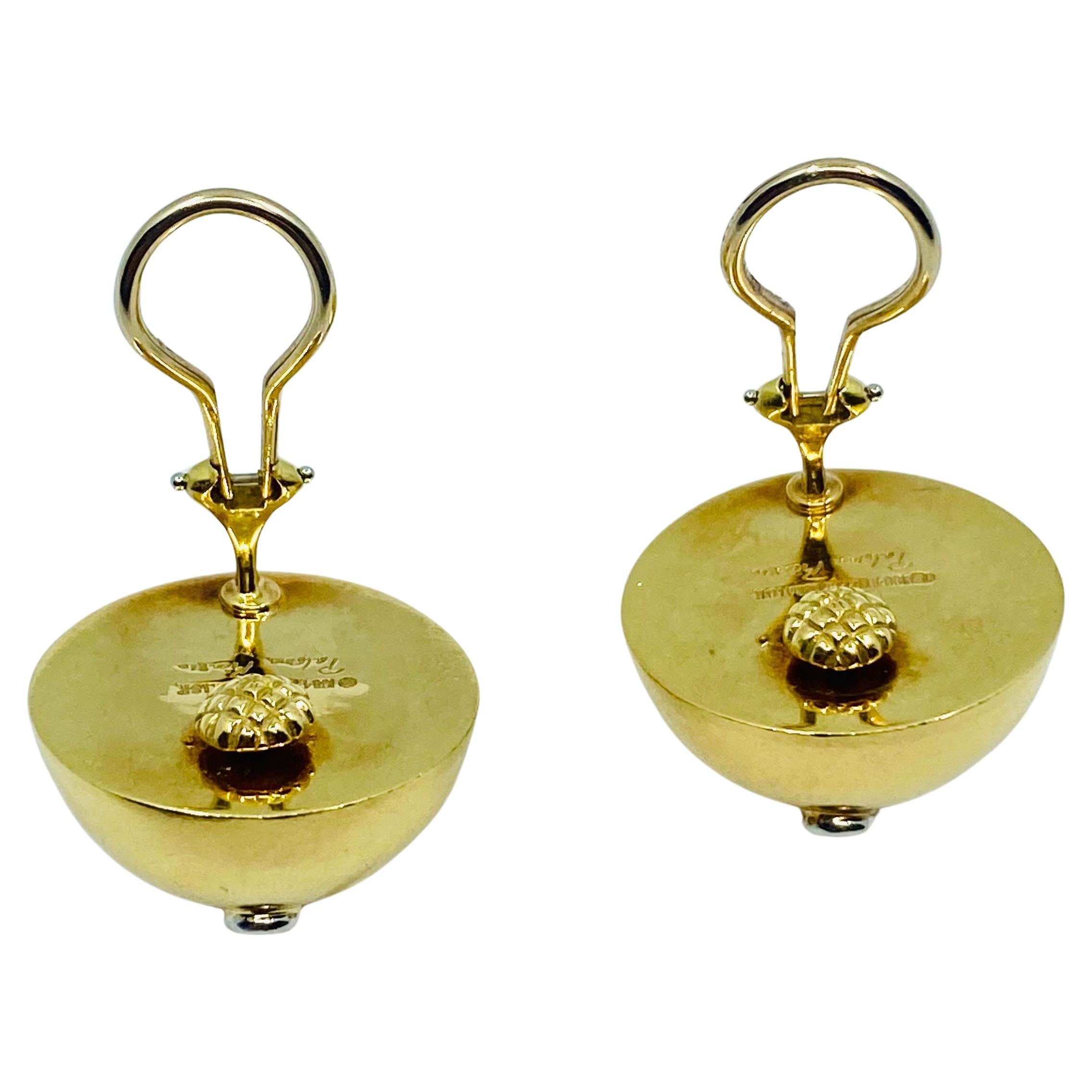 Tiffany& Co. Paloma Picasso Sputnik Earrings Gold Diamond 1