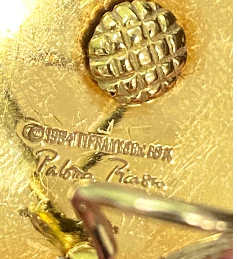 Tiffany& Co. Paloma Picasso Sputnik Earrings Gold Diamond 4