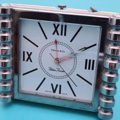 Tiffany & Co. Paloma Picasso Square Travel Desk Clock Swiss Made