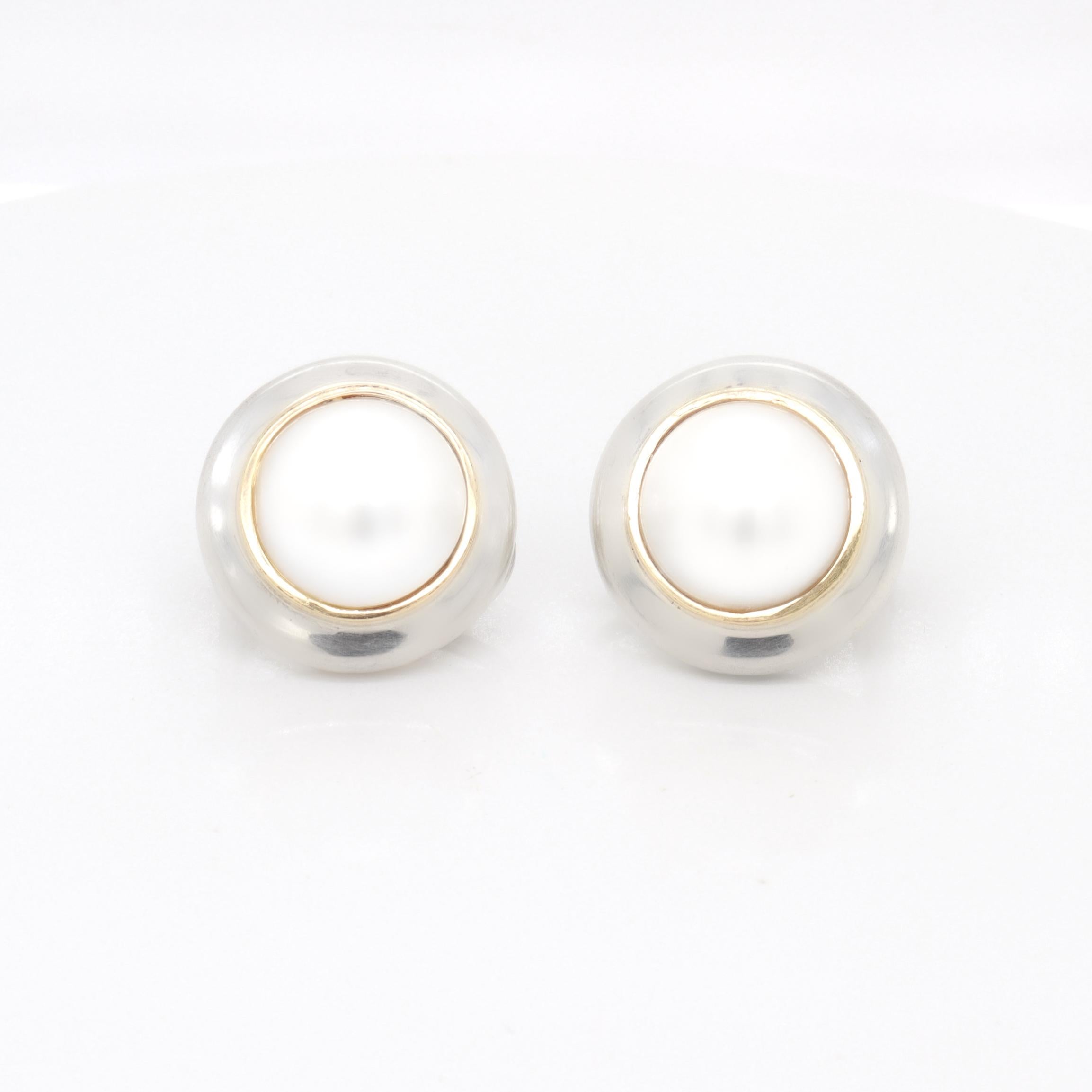 Cabochon Tiffany & Co. Paloma Picasso for Tiffany & Co. in argento, oro 18 carati e perle Mabe. in vendita