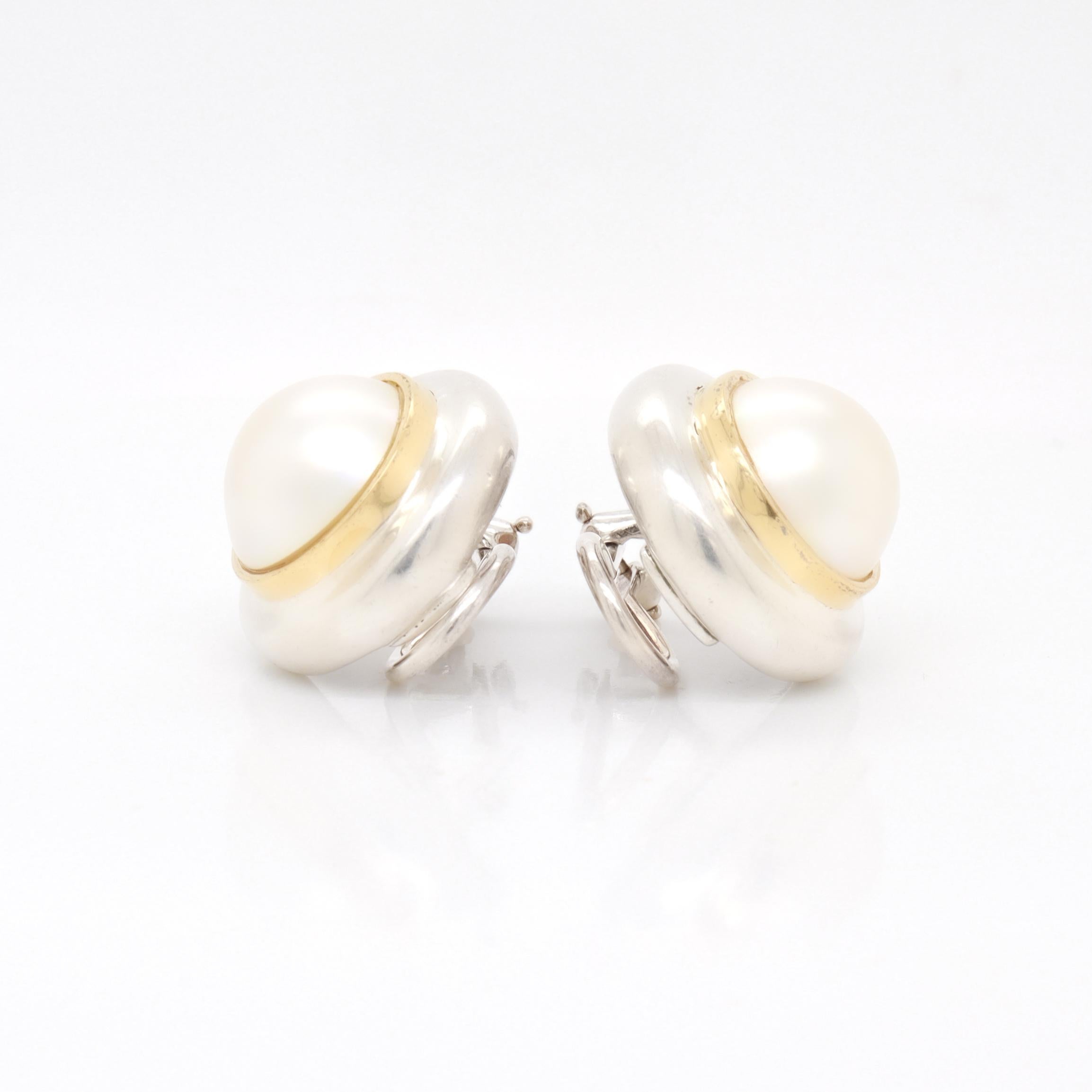 Tiffany & Co. Paloma Picasso for Tiffany & Co. in argento, oro 18 carati e perle Mabe. in vendita 2