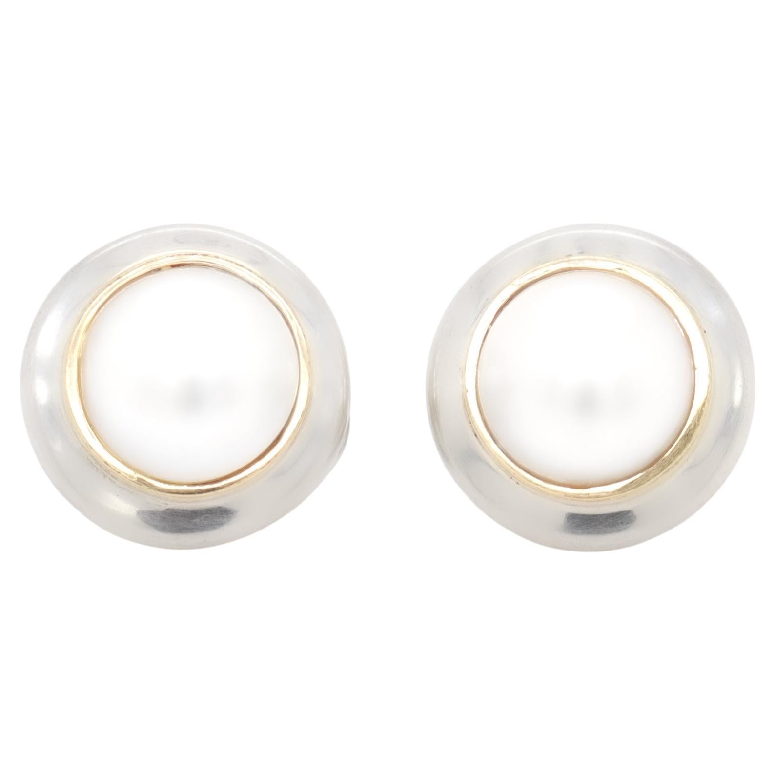 Tiffany & Co. Paloma Picasso for Tiffany & Co. in argento, oro 18 carati e perle Mabe. in vendita